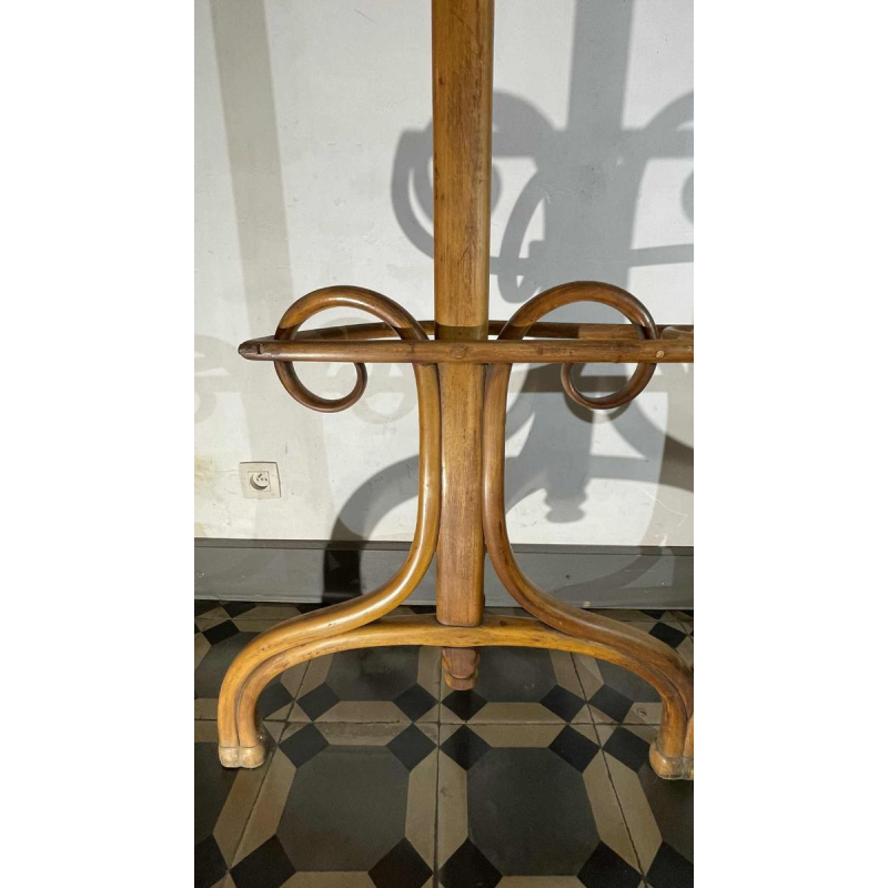 THONET GEBRÜDER / FRERES, Double Coat Rack N ° 1 Curved Bent Wood Mirror, 19th
