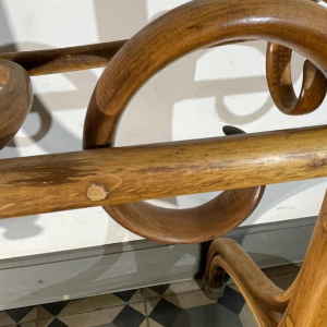 THONET GEBRÜDER / FRERES, Dubbele Kapstok N ° 1 Gebogen Houten Spiegel, 19th