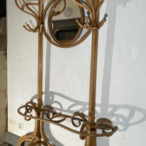 THONET GEBRÜDER / FRERES, Dubbele Kapstok N ° 1 Gebogen Houten Spiegel, 19th