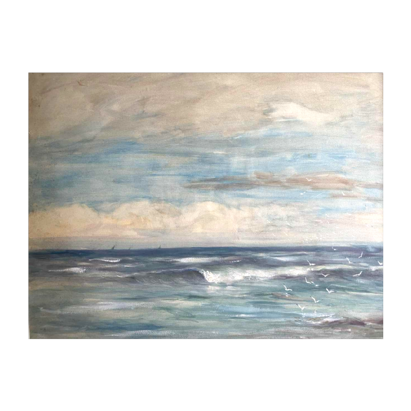 Armand Jamar 'Vue de mer' technique mixte, aquarelle et gouache sur papier, 1911