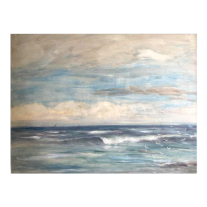 Armand Jamar 'Uitzicht op zee' gemengde techniek, aquarel en gouache op papier, 1911