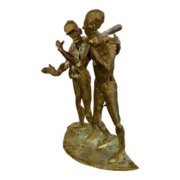 Jean Delcourt " Joueurs de Baseball ", sculpture bronze cire perdue 1/1 en 2002