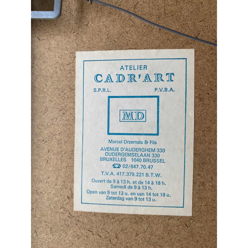 Armand Jamar 'Uitzicht op zee' gemengde techniek, aquarel en gouache op papier, 1911