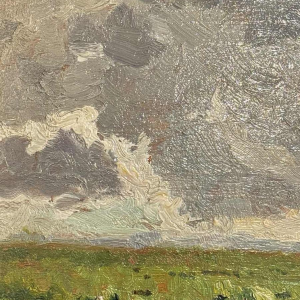 Charles GOUWELOOS "Avant la bourrasque" painting oil on panel