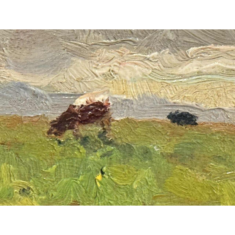 Charles GOUWELOOS "Avant la bourrasque" painting oil on panel