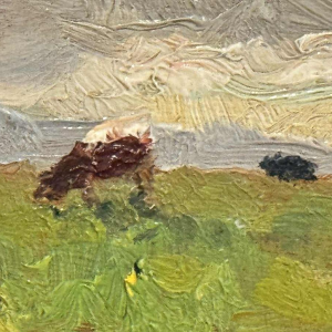 Charles GOUWELOOS « Avant la bourrasque » peinture huile sur bois