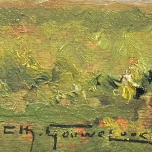 Charles GOUWELOOS "Avant la bourrasque" painting oil on panel