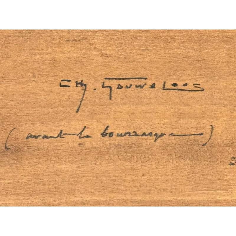 Charles GOUWELOOS " Avant la bourrasque "schilderij olieverf op hout