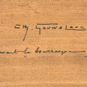 Charles GOUWELOOS " Avant la bourrasque "schilderij olieverf op hout