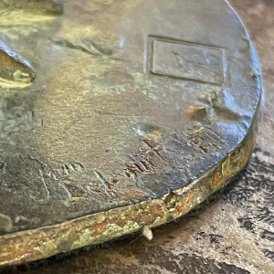 Jean Delcourt "Honkbalspelers", bronzen beeldhouwwerk in verloren was 1/1, 2002