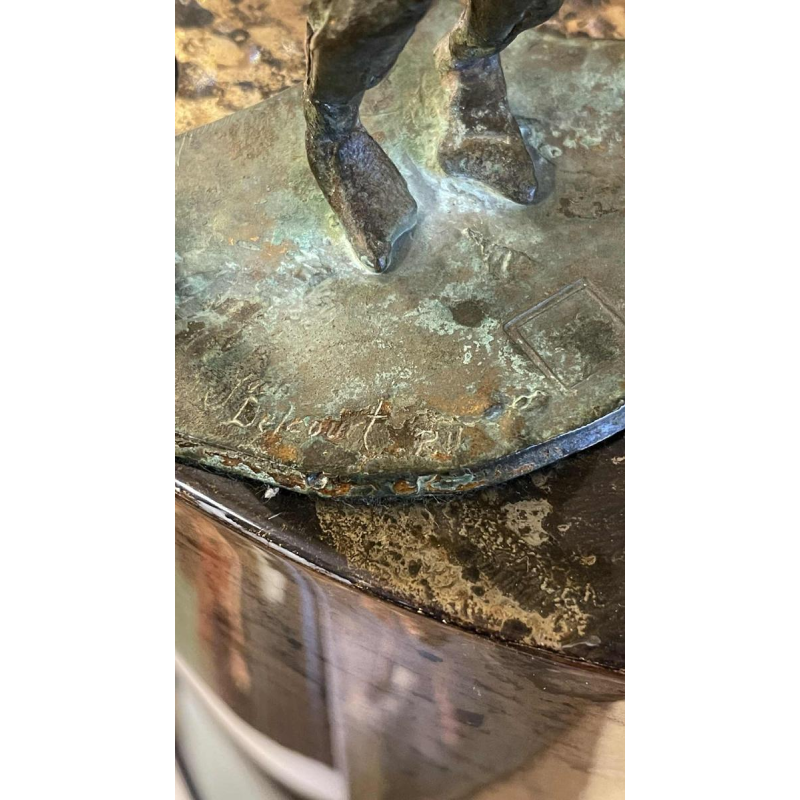 Jean Delcourt "Honkbalspelers", bronzen beeldhouwwerk in verloren was 1/1, 2002