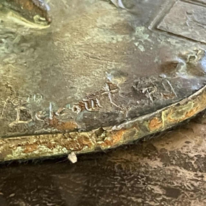 Jean Delcourt "Honkbalspelers", bronzen beeldhouwwerk in verloren was 1/1, 2002