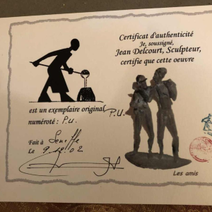 Jean Delcourt " Joueurs de Baseball ", sculpture bronze cire perdue 1/1 en 2002
