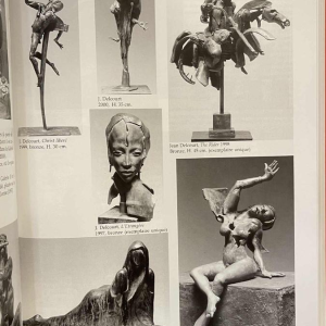 Jean Delcourt "Honkbalspelers", bronzen beeldhouwwerk in verloren was 1/1, 2002