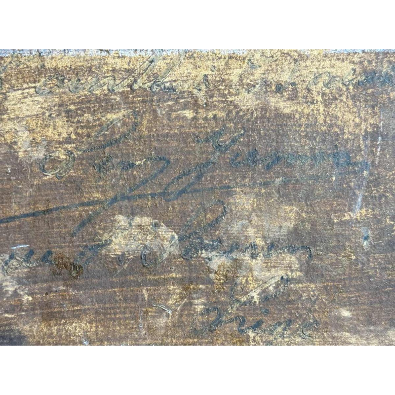 Léon JAMIN “De Ourthe van Esneux” schilderij olieverf op paneel