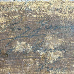 Léon JAMIN “De Ourthe van Esneux” schilderij olieverf op paneel