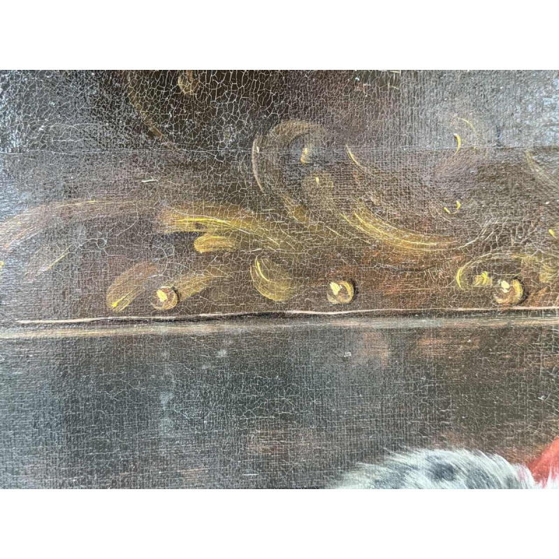 Alfred Arthur Brunel de NEUVILLE "3 kittens and a chick" painting oil on canvas