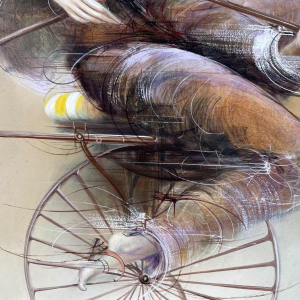 Jean-Claude DRESSE (1946-): "Le funambule" (The tightrope walker)