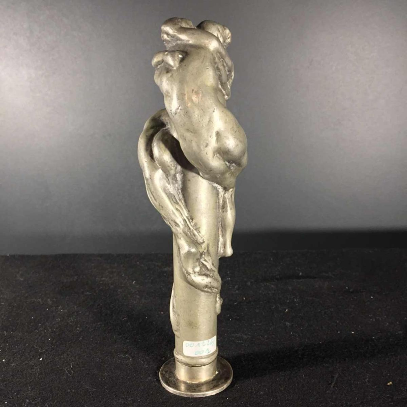 OMER DIERICKX, Zeldzame Art Nouveau zegelstempel, tinnen naakten sculptuur, jare