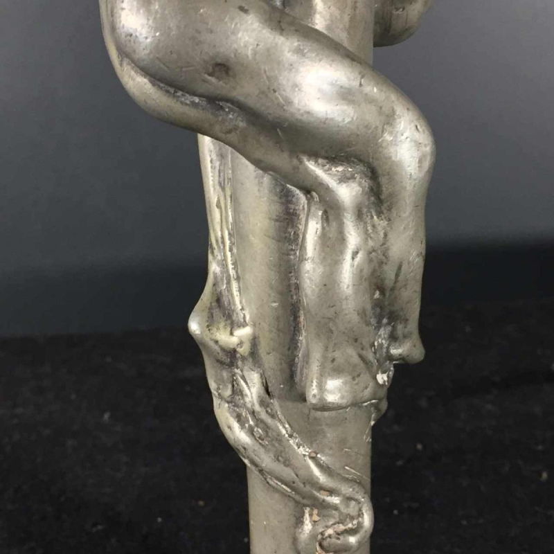 OMER DIERICKX, Rare Sceau Tampon Cachet ART NOUVEAU, sculpture nus étain, 1900s