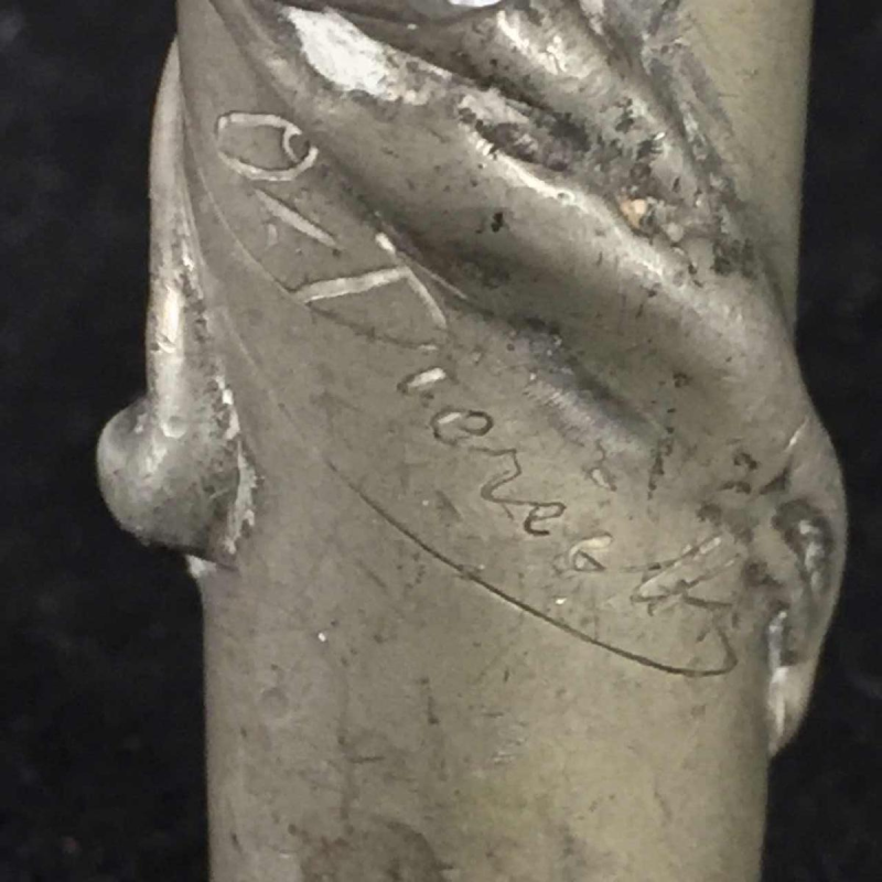 OMER DIERICKX, Rare Art Nouveau Seal Stamp Stamp, pewter nudes sculpture, 1900s