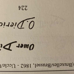 OMER DIERICKX, Zeldzame Art Nouveau zegelstempel, tinnen naakten sculptuur, jare