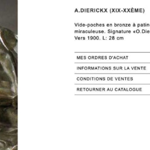 OMER DIERICKX, Rare Art Nouveau Seal Stamp Stamp, pewter nudes sculpture, 1900s