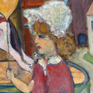 Marcel HOCQ :(1933-20121): « La petite fille au ballon et le carrousel »