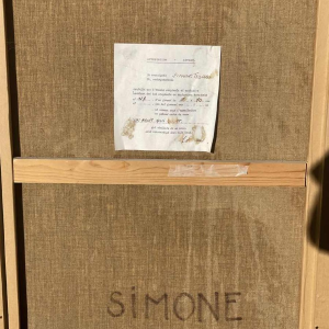 Simone TOUSSAINT (1940-2004) "Un bruit qui court" 50x70 cm