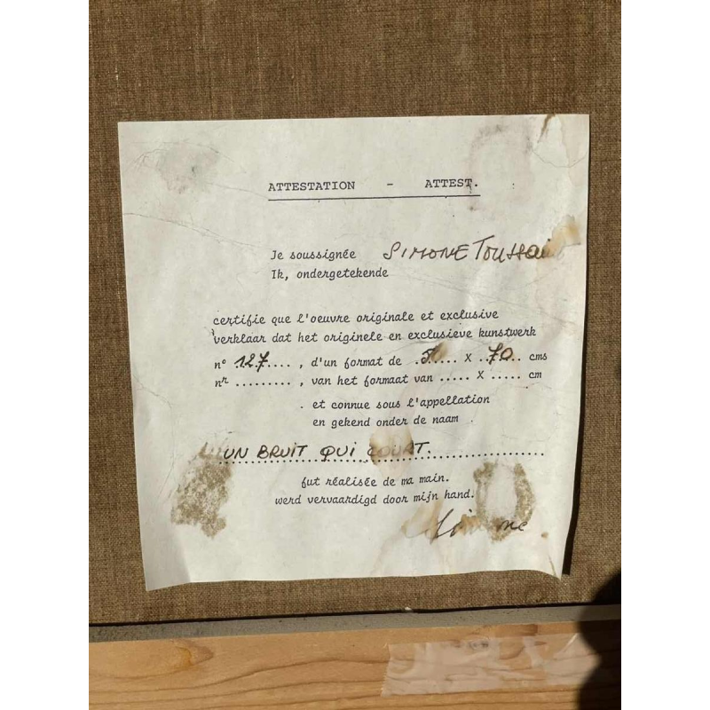 Simone TOUSSAINT (1940-2004) "Un bruit qui court" 50x70 cm