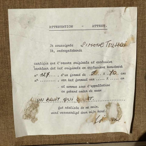 Simone TOUSSAINT (1940-2004) "Un bruit qui court" 50x70 cm