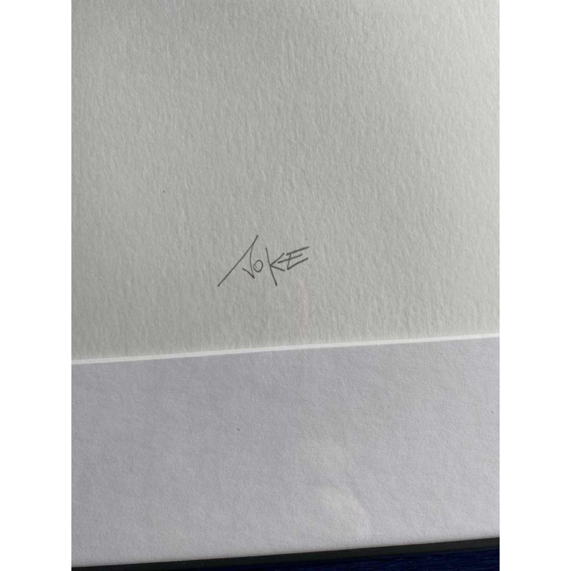 Olivier Hoffait (SOKE) "L'aviatrice" lithogravure couleur