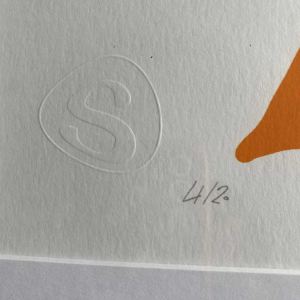 Olivier Hoffait (SOKE) L'aviatrice coloured lithograph