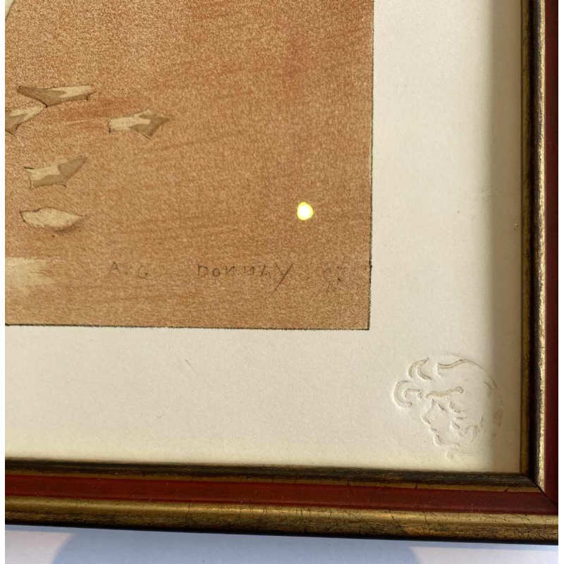 Auguste Donnay voor L'Imprimerie Champenois Artemis originele litho op velijnpapier, 1897