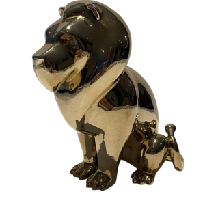 Laszlo Tibay door Caster Bronz Kft 'Leeuw' bronzen sculptuur, 1962