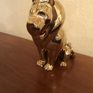 Laszlo Tibay par Caster Bronz Kft 'Lion' sculpture en bronze, 1962