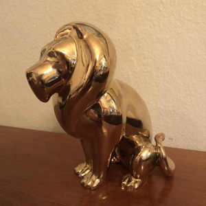 Laszlo Tibay by Caster Bronz Kft Lion bronze sculpture, 1962
