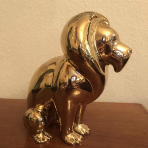 Laszlo Tibay by Caster Bronz Kft Lion bronze sculpture, 1962