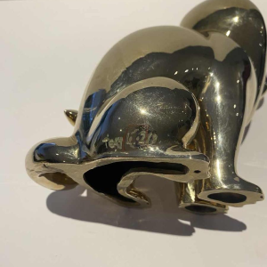 Laszlo Tibay door Caster Bronz Kft 'Leeuw' bronzen sculptuur, 1962