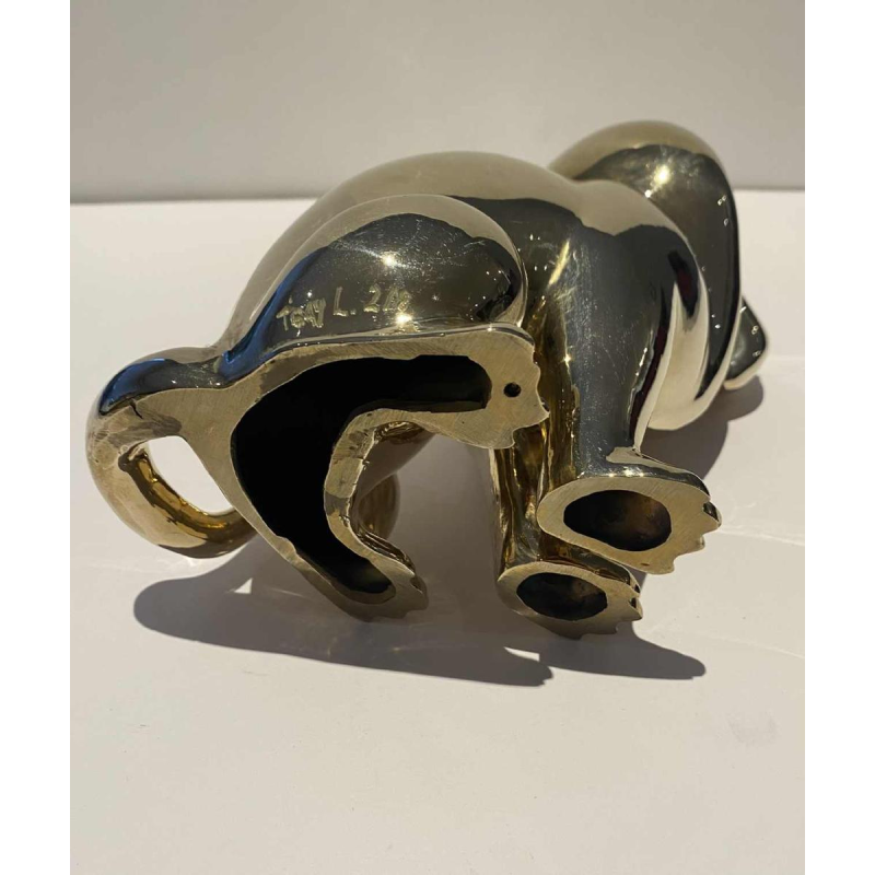 Laszlo Tibay par Caster Bronz Kft 'Lion' sculpture en bronze, 1962