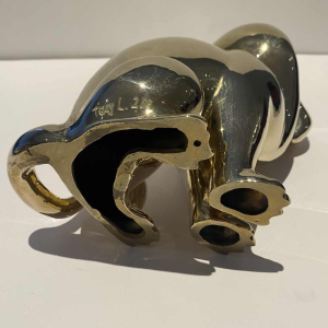 Laszlo Tibay par Caster Bronz Kft 'Lion' sculpture en bronze, 1962