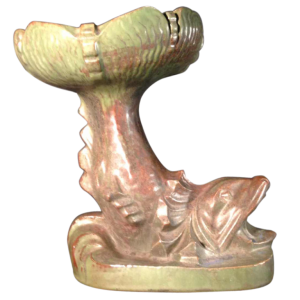 Roger Guérin, Art Deco steengoed visfruitschaal, Bouffioulx 1925