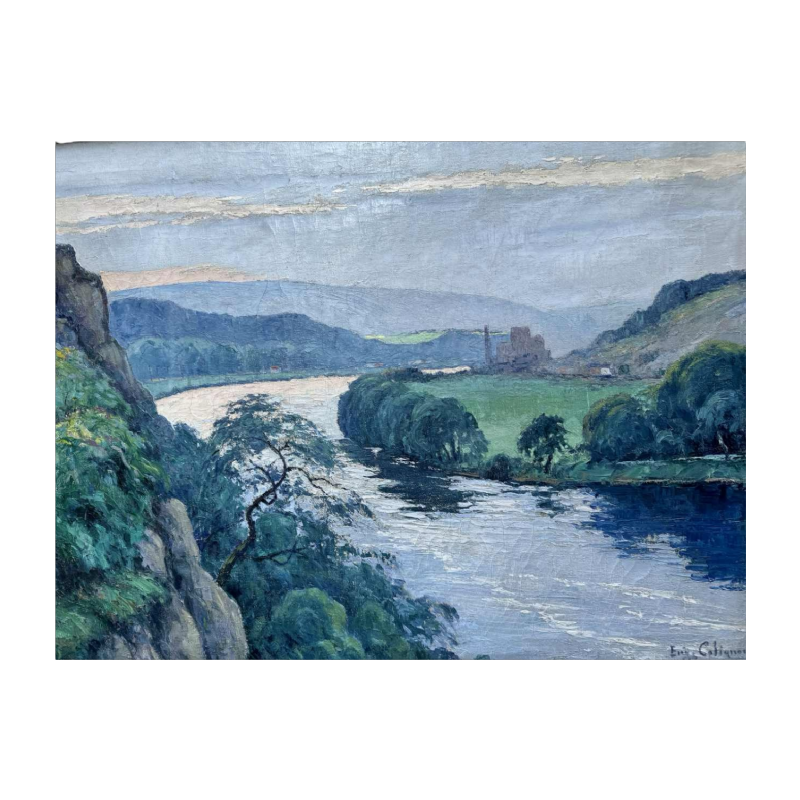 Eugène COLIGNON (1876-1961): « la Meuse et les Moulins de Beez - Namur »
