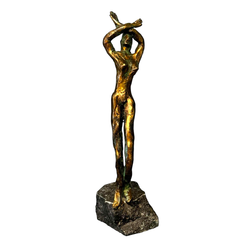 Guy LECLERCQ sculpture sur socle en pierre bleue