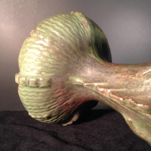 Roger Guérin, Art Deco fish fruits dish, Bouffioulx sandstone 1925