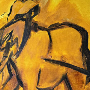 Milo DARDENNE ‘Men and carriage after haymaking’ painting oil on canvas