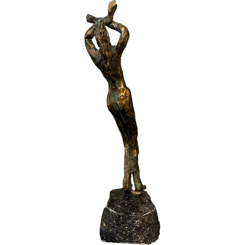 Guy LECLERCQ sculpture sur socle en pierre bleue