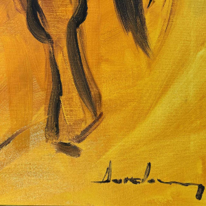 Milo DARDENNE «Les hommes et lattelage après la fenaison» peinture huile sur toile