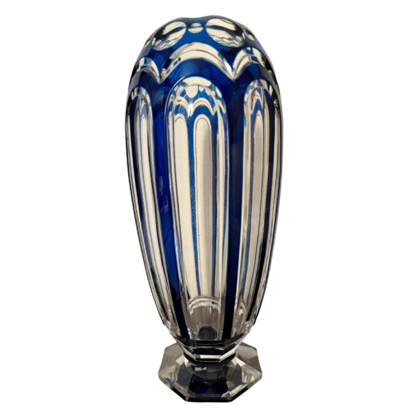 Val Saint Lambert, grote ADP9 vaas (Art Deco Parijs) kristal jaren 1925 ht:40 cm