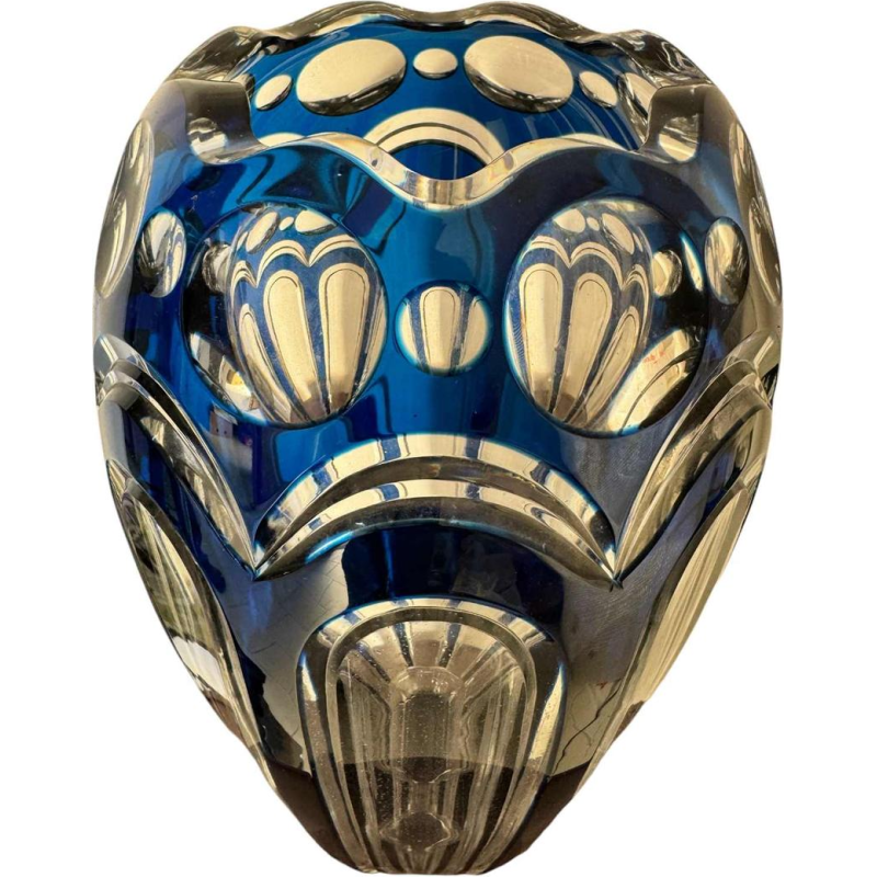 Val Saint Lambert, grote ADP9 vaas (Art Deco Parijs) kristal jaren 1925 ht:40 cm